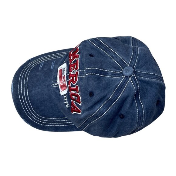 America Baseball Cap Hat Denim Flag 1776 Adjustable New Patriotic - Picture 4 of 9